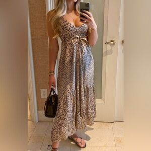 RESA Spotted Cream and Black Maxi Dress